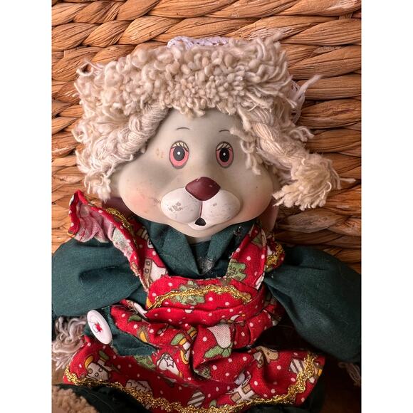 Porcelain faced Christmas Bunny - Picture 2 of 6
